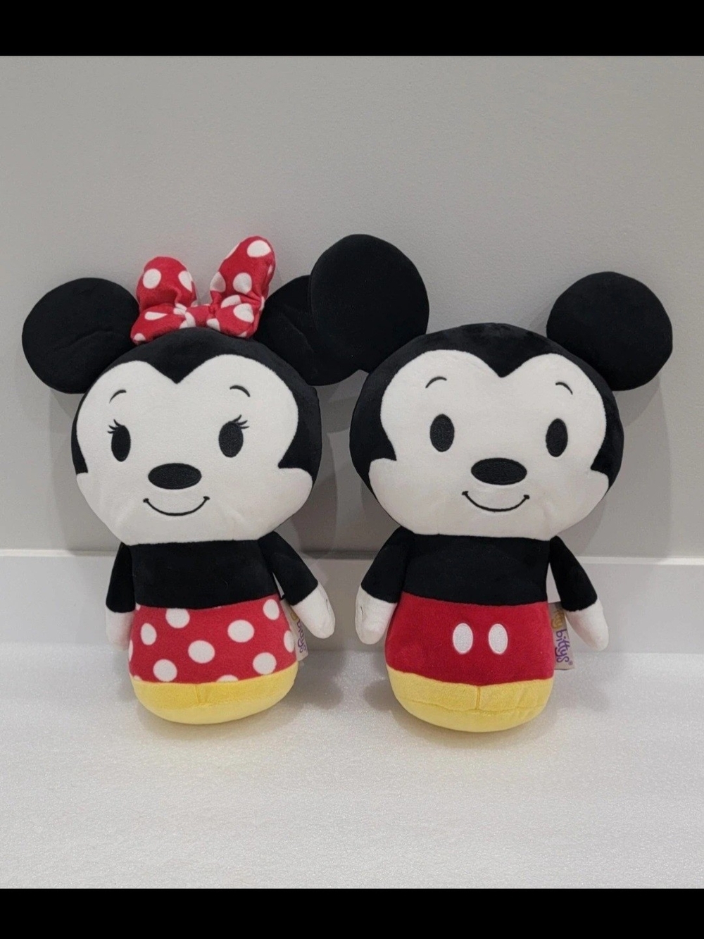Minnie & Mickey Plush Duo - Red, Black, White, Yellow